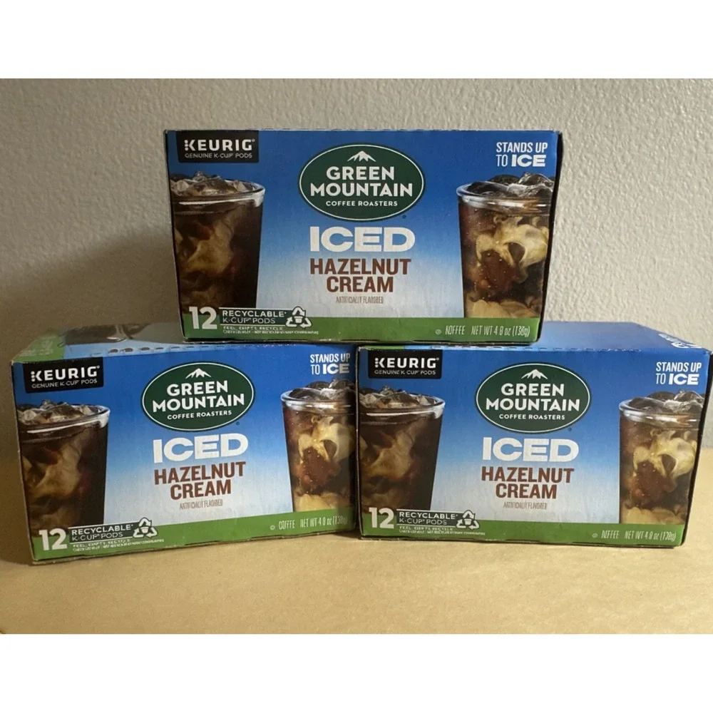 Green Mountain Iced Hazelnut Cream Keurig K-Cup Coffee‎ Pods 36 Count New